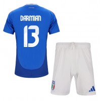 Italy Matteo Darmian #13 Replica Home Minikit Euro 2024 Short Sleeve (+ pants)